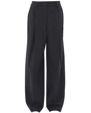 Thelatest Pantalon Ample Axel À Plis - Blue