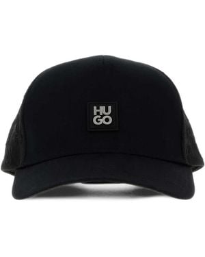 HUGO Logo-Patch Trucker Cap - Black