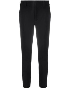 Vince High-Waist Cropped Skinny Trousers - Black