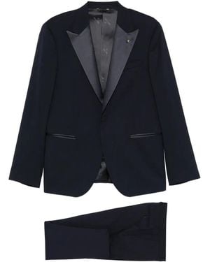 Manuel Ritz Long-Sleeve Pocket Suit - Blue