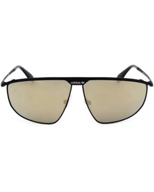 adidas Pilot-Frame Logo-Print Sunglasses - Black