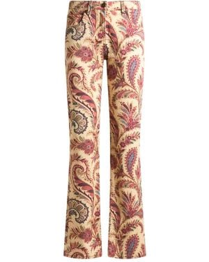 Etro Paisley-Print Straight-Leg Jeans - Multicolour