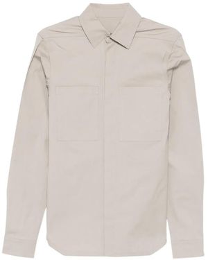 Rick Owens Long-Sleeve Pocketed Shirt - White