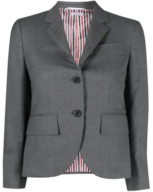 Thom Browne Blazer Mit Fallendem Revers - Grau