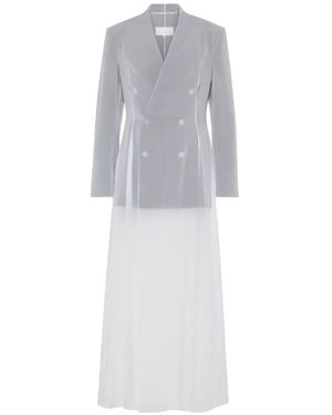 Maison Margiela Long-Sleeved Midi Dress - White