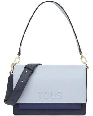 Tous Logo-Embossed Shoulder Bag - Blue