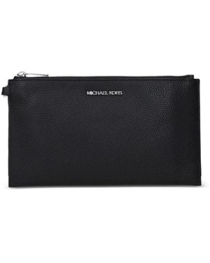 Michael Kors Pebbled Clutch Bag - Black