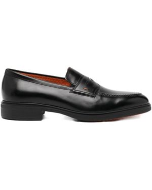 Santoni 黒スエード ローファー　スリッポン スリッポン（シューズ）｜SANTONI（サントーニ）｜ STRASBURGO