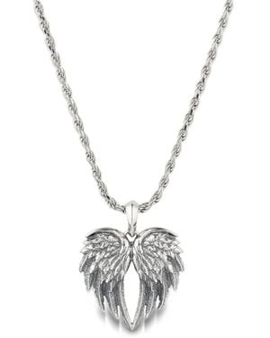 Emanuele Bicocchi Ala Heart Wing Necklace - Metallic