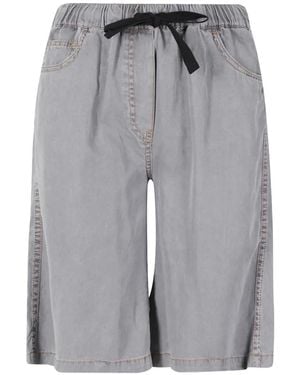 Semicouture Pantalones Cortos Con Cinturilla Elástica - Gris