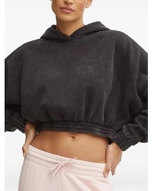adidas Logo-Detail Hoodie - Black