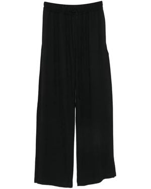 Thom Krom Drawstring Wide-Leg Pants - Black