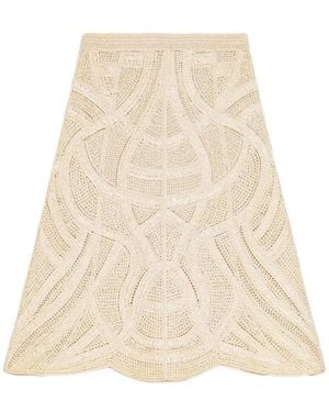 Maje Crochet Skirt - Natural
