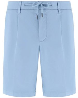 BOGGI Stretch Cotton Summer Bermuda Shorts - Blue