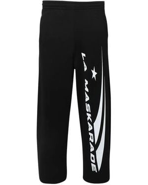 La Maskarade Logo-Print Track Trousers - Black