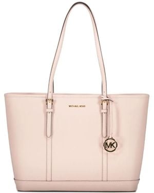 Michael Kors Jet Set Leather Tote Bag - ピンク