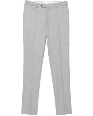 Canali Pressed-Crease Tailored Pants - Gray
