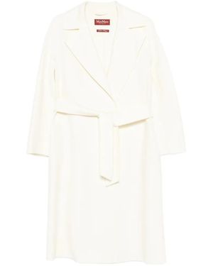Max Mara Belted Coat - White