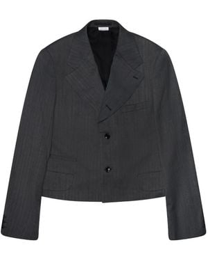 Comme des Garçons Blazer Crop À Simple Boutonnage - Black