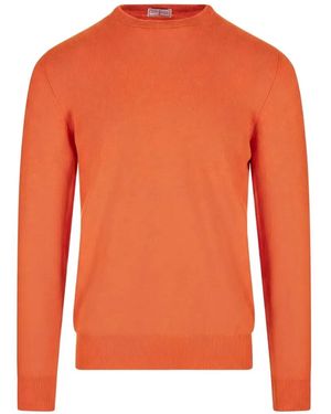 Fedeli Ribbed-Hem Sweater - Orange
