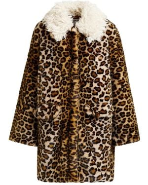 Essentiel Antwerp Mantel mit Leoparden-Print - Braun