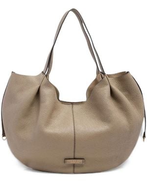 The Bridge Marisa Leren Shopper Met Textuur - Naturel