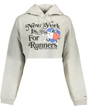 Tommy Hilfiger Hoodie Crop À Imprimé Graphique - White