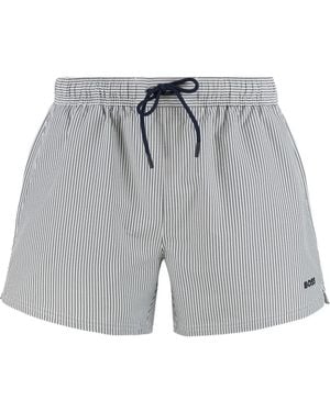 BOSS Costume Da Bagno A Righe - Grigio
