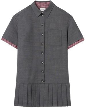 Claudie Pierlot Pleated Mini Dress - Grey