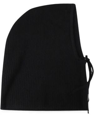 FEDERICA TOSI Cagoule En Maille À Design Côtelé - Black
