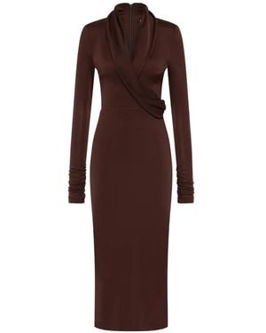 Rebecca Vallance Hazine Long-Sleeve Midi Dress - Purple