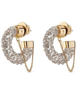 DEMARSON New York Boucles D'Oreilles À Cristaux - Métallisé
