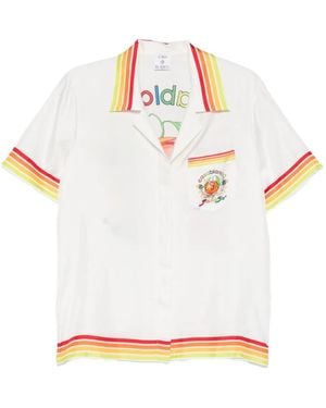 CASABLANCA Stripe-Detailing Shirt - White