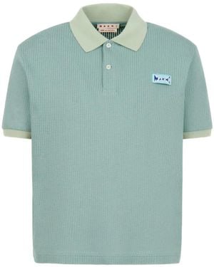 Marni Poloshirt Mit Jacquardmuster - Grün