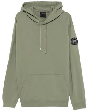 Canada Goose Logo-Patch Hoodie - Green