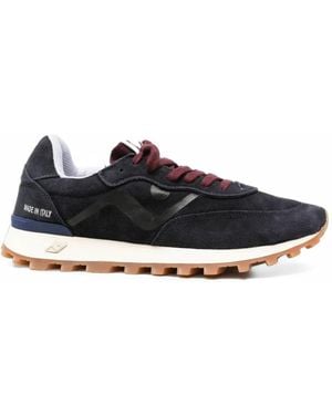 No Map Society Logo-Patch Paneled Sneakers - Black