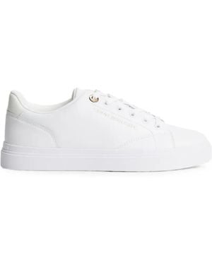 Tommy Hilfiger Logo-Print Sneakers - White
