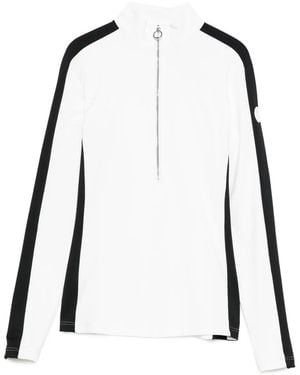Fusalp Negam Side-Stripe Zip-Neck Base-Layer Top - White