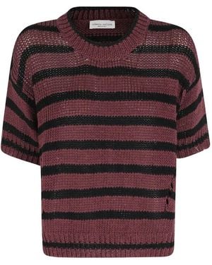 Roberto Collina Jersey A Rayas De Punto Flojo - Rojo