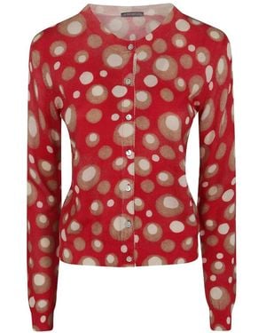 In bed with You Polka-Dot Print Cardigan - Red