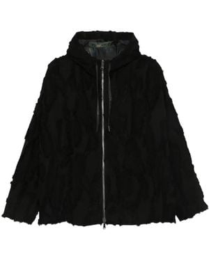 Masnada Distressed Hooded Jacket - Black