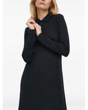 Marc O' Polo Vestido tipo polo de manga larga - Negro