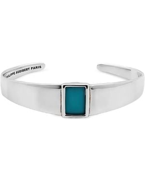 Philippe Audibert Stone-Embellished Cuff Bracelet - White