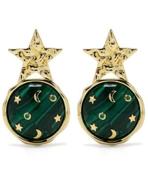 Eshvi Pendientes Galaxy Star - Verde
