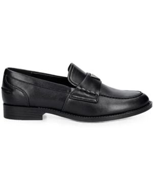 Guess Logo-Plaque Penny Loafers - Black