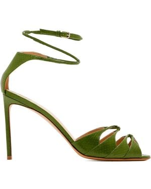 Francesco Russo 95Mm Risioi5 Cut-Out Stiletto Sandals - Green