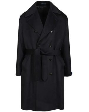 Guarinucci Double-Breasted Belted Coat - Black