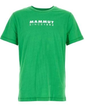 Mammut Logo-Print Cotton T-Shirt - Green