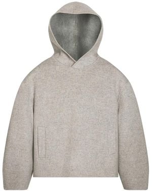 Loulou Balloon-Sleeve Hoodie - Gray