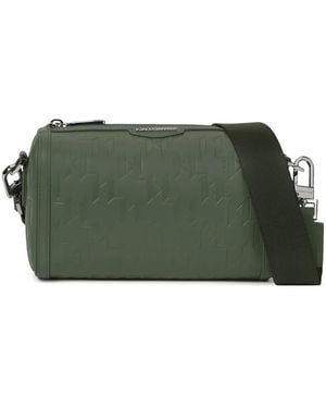 KARL LAGERFELD K/Loom Leather Mini Barrel Bag - Green